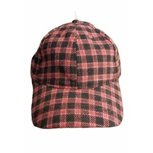 NEW❤Red plaid baseball cap hat adjustable